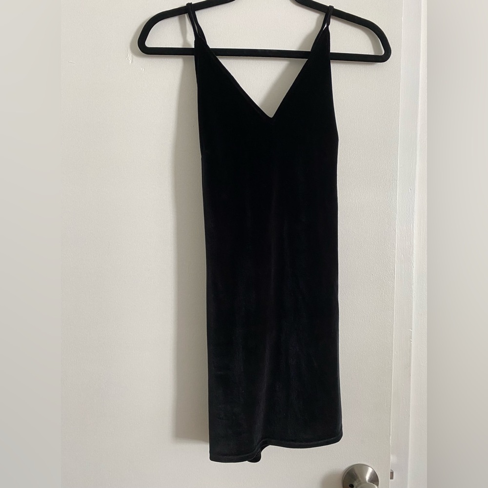 Black Velvet Mini Dress